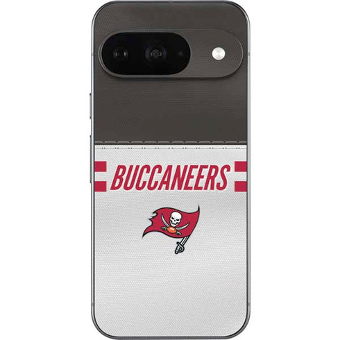 NFL Tampa Bay Buccaneers White Striped Google Pixel 9 Skin